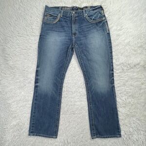 Ariat Pants Mens 40x32 Blue M5 Slim Straight 5 Pocket Casual Denim Jeans